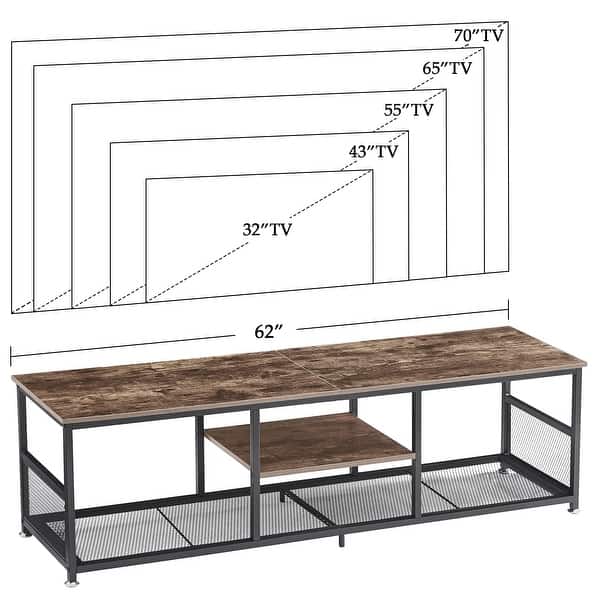 TV Stand for Televisions up to 70 Inch, 62" Entertainment Center with